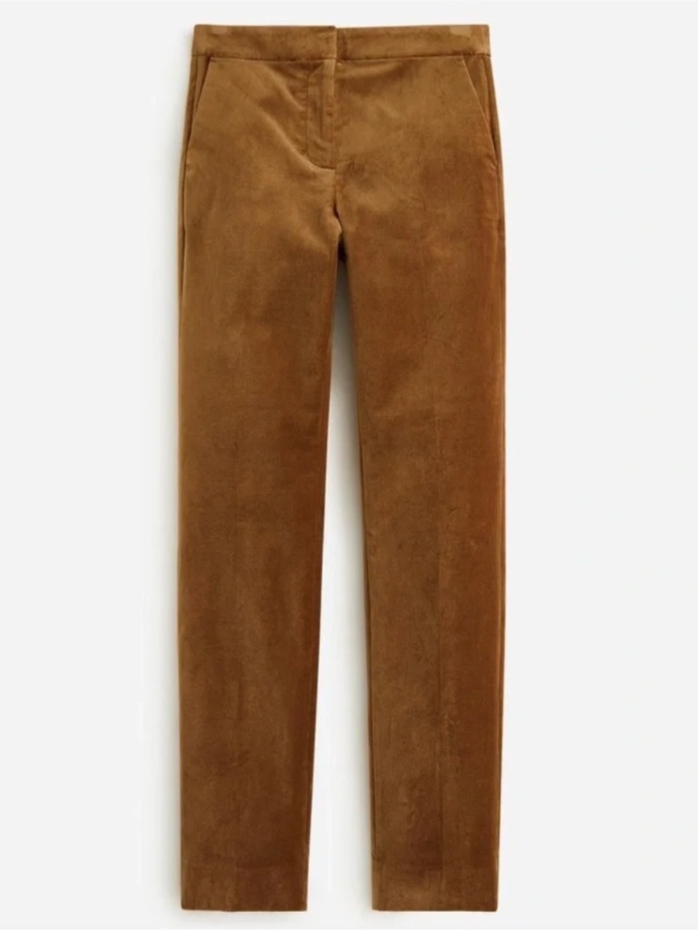 J Crew Full-length Kate straight-leg pant in stretch velvet